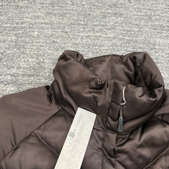 North Face Jacket Women Small Brown 550 Down Puffer Quilted Winter Coat Full Zip - Picture 6 of 15